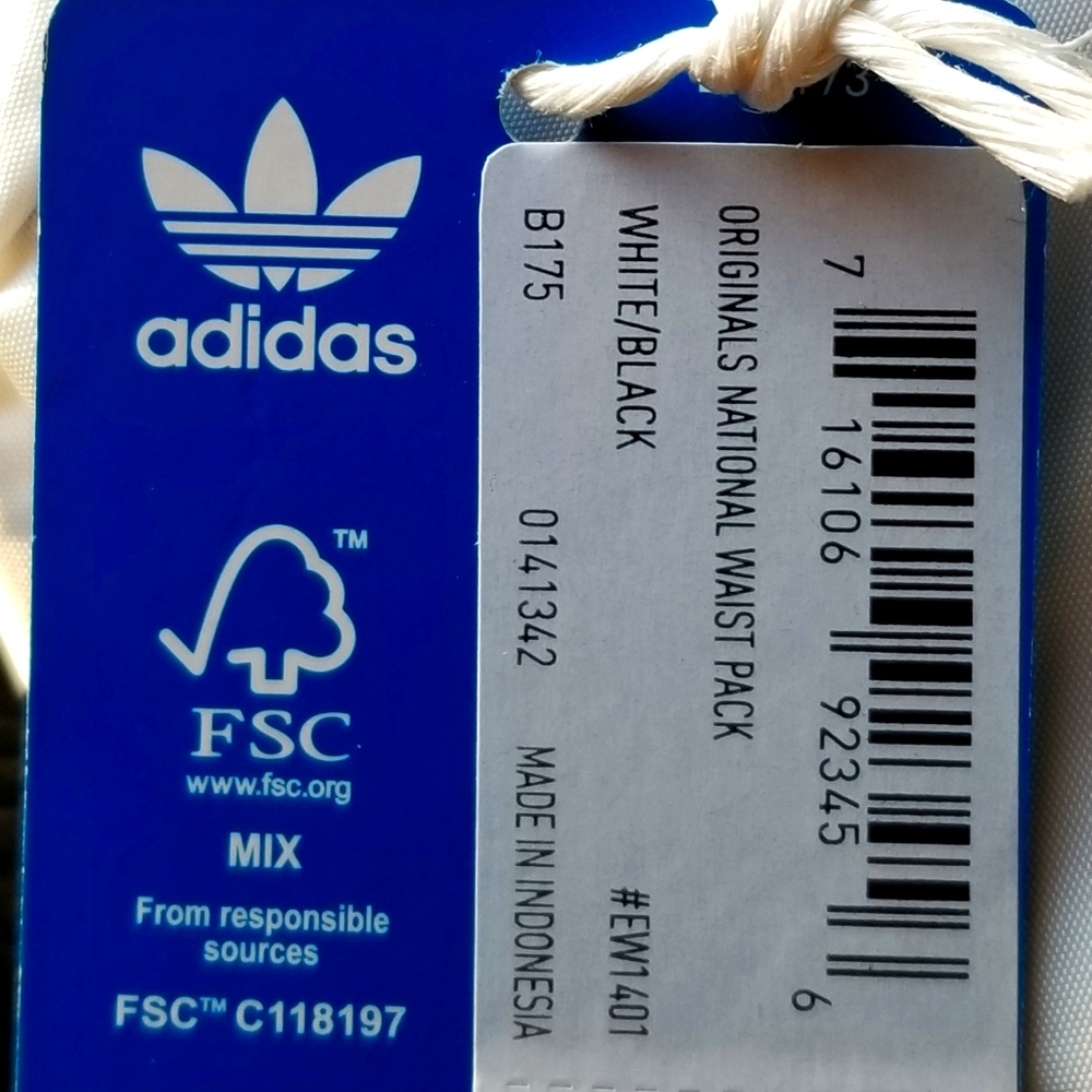 Adidas fanny pack orginal w tags - white/black